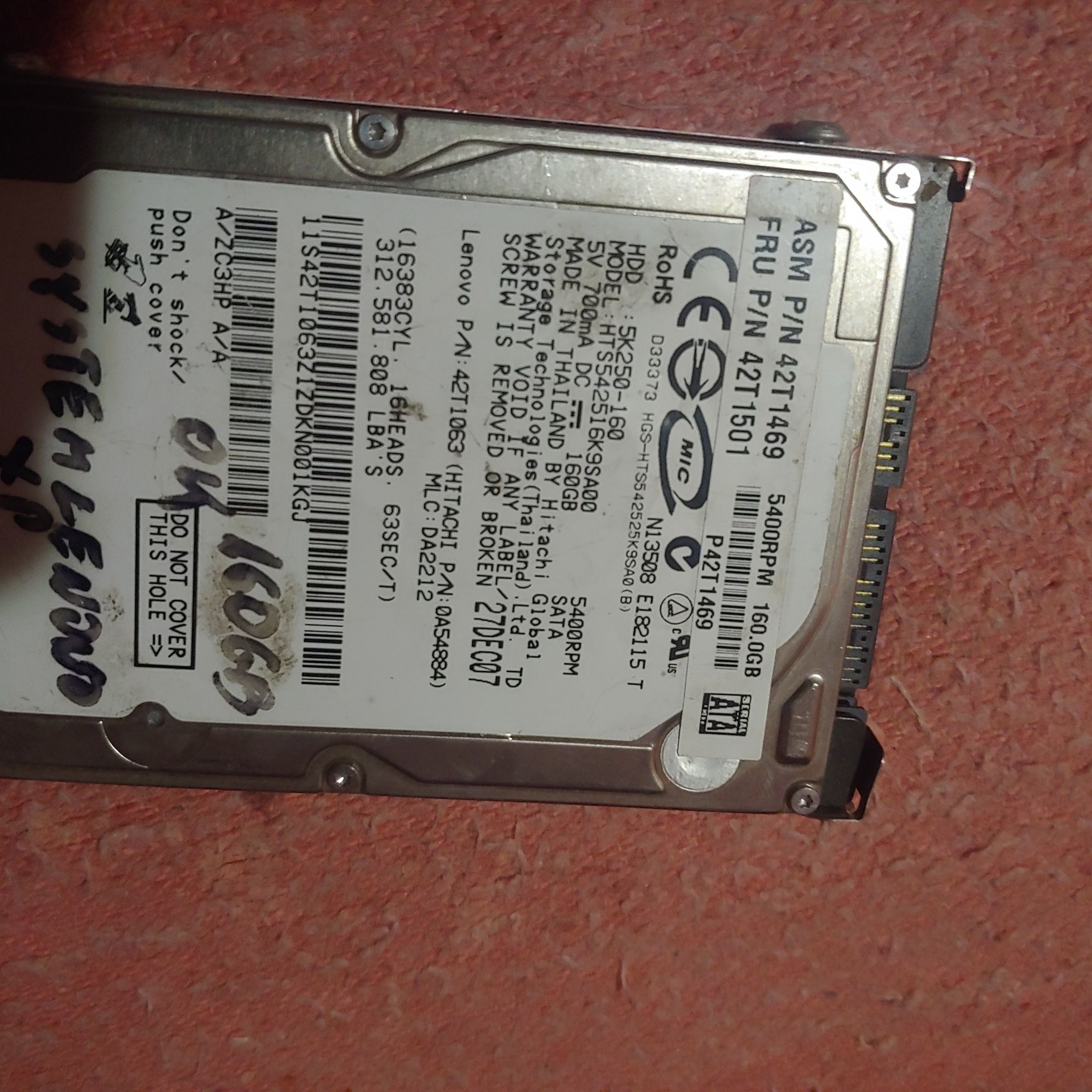 160 hdd 2.5 sata 2