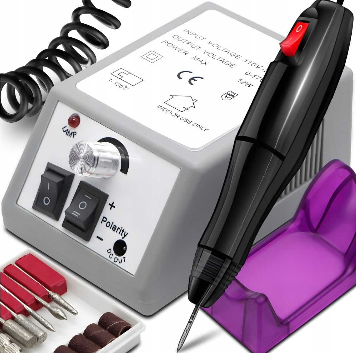 FREZARKA DO PAZNOKCI manicure pedicure elektryczna 30W +ZESTAW FREZÓW