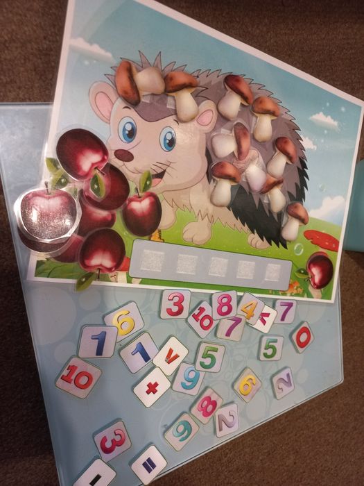 Ігри на ліпучках більше-меньше.Додавання та віднімання