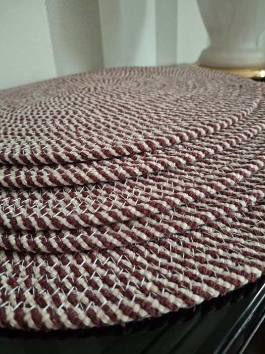 podkładki na stół talerz grube bawełniane komplet 6 szt.  jakość Nowe