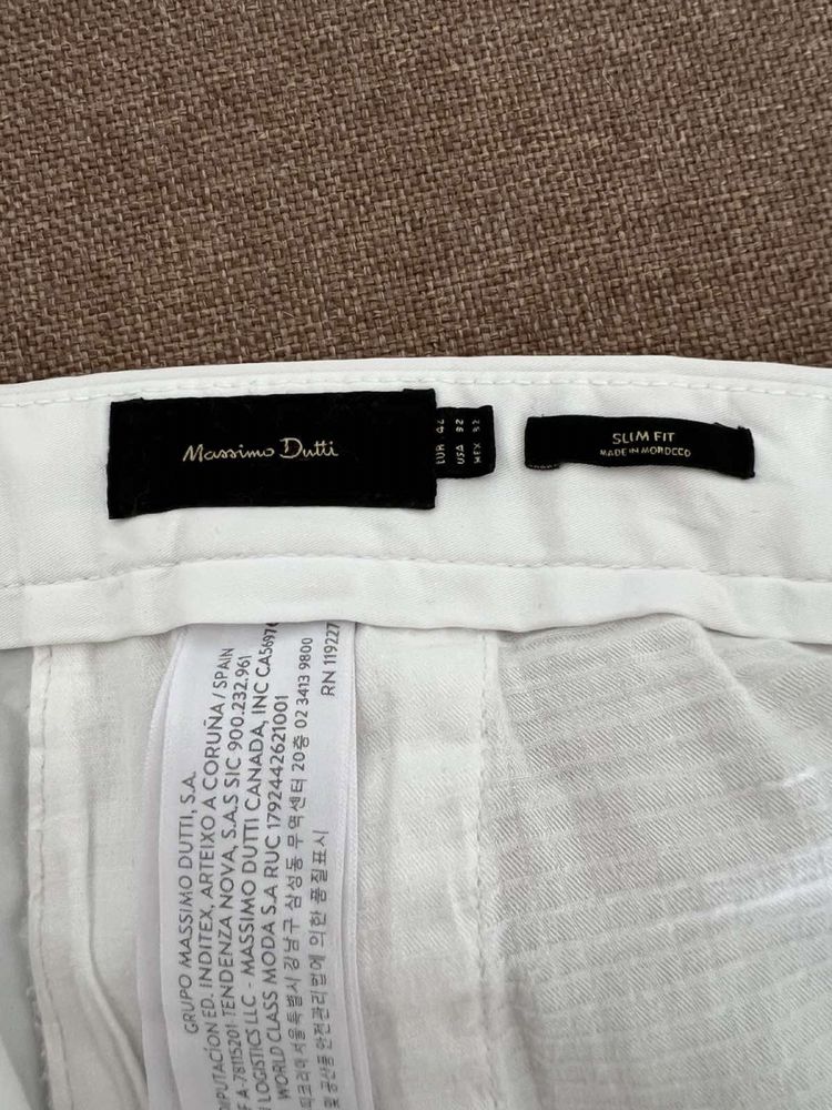 Брюки мужские Massimo Dutti, 42 размер брюк этого бренда, 100% хлопок