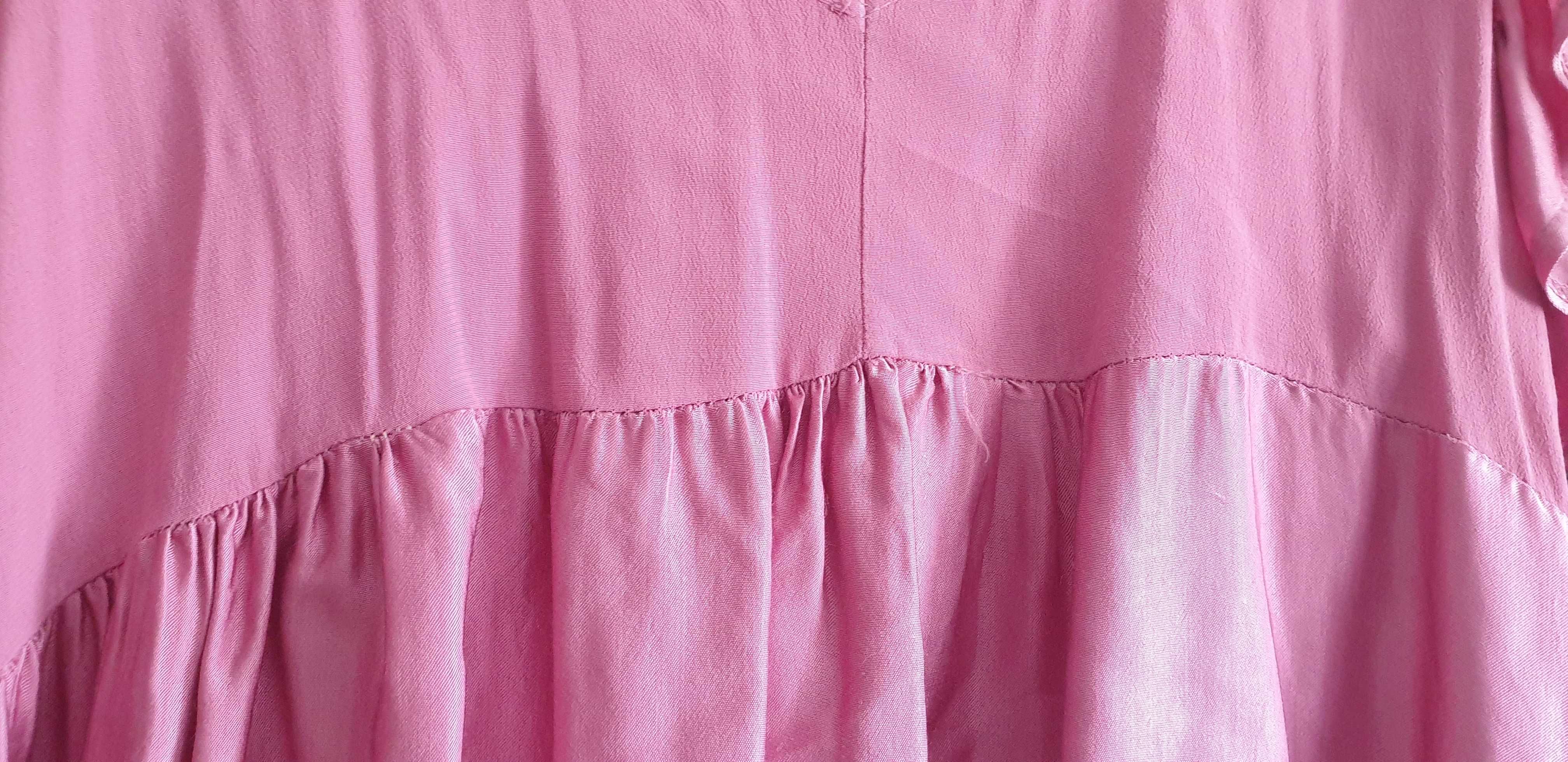 Blusa acetinada rosa
