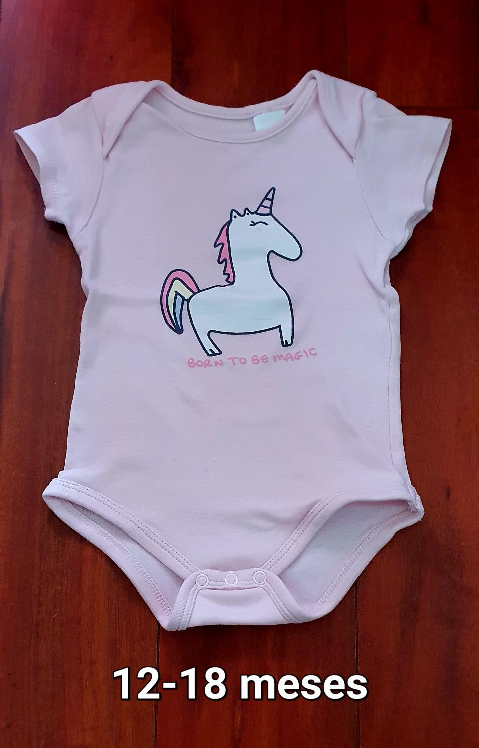 body unicornio menina 12-18 meses