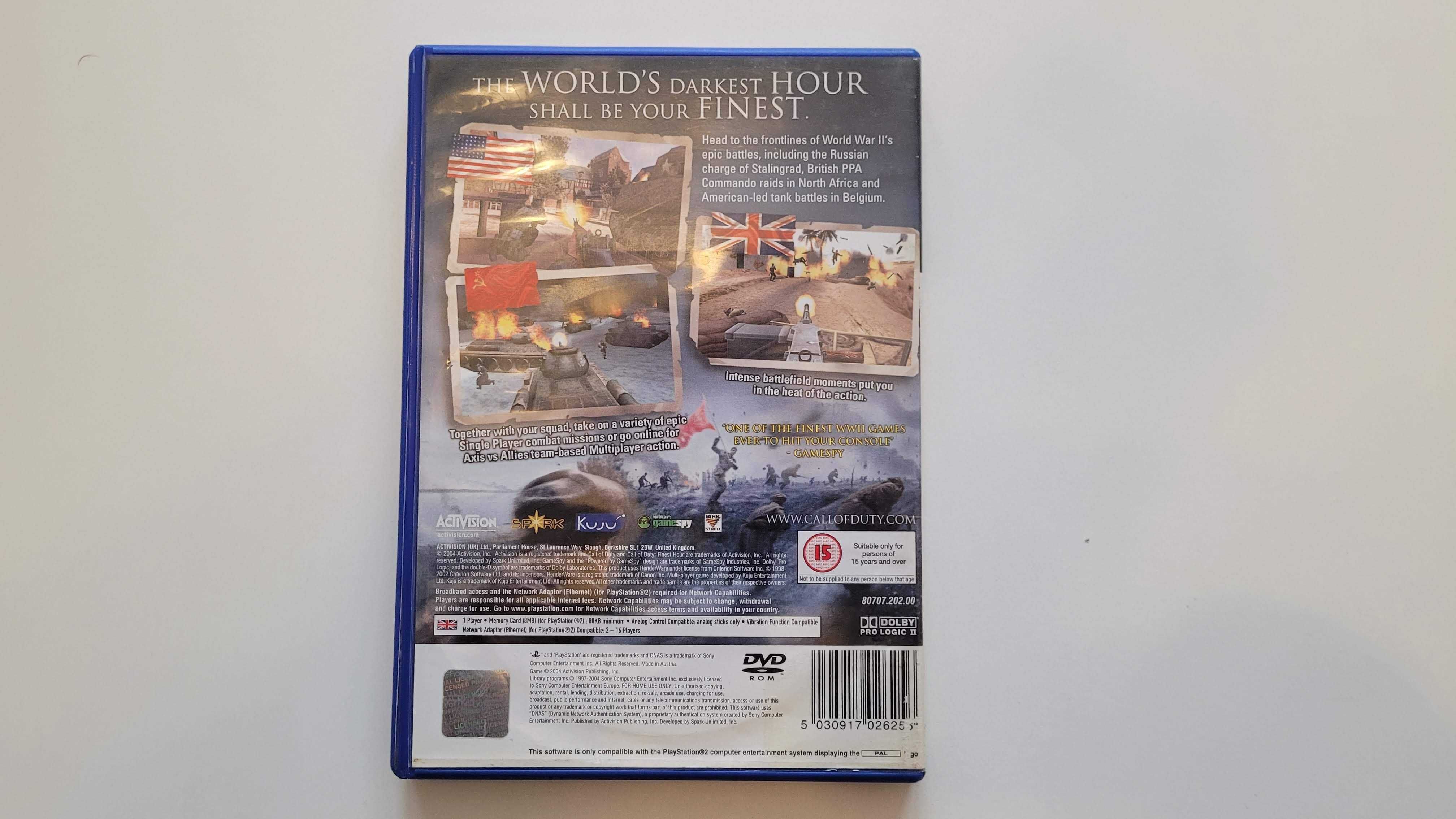 Call of Duty Finest Hour PS2 PlayStation2