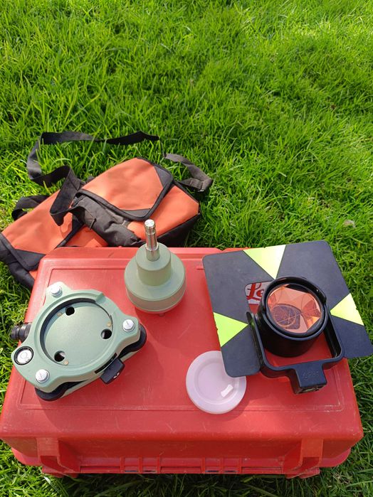 Prisma circular + adaptador + base nivelante