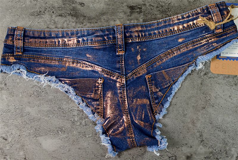 Damskie Krótkie Szorty Spodenki Jeansowe Postrzępione Sexi Odważne -XL
