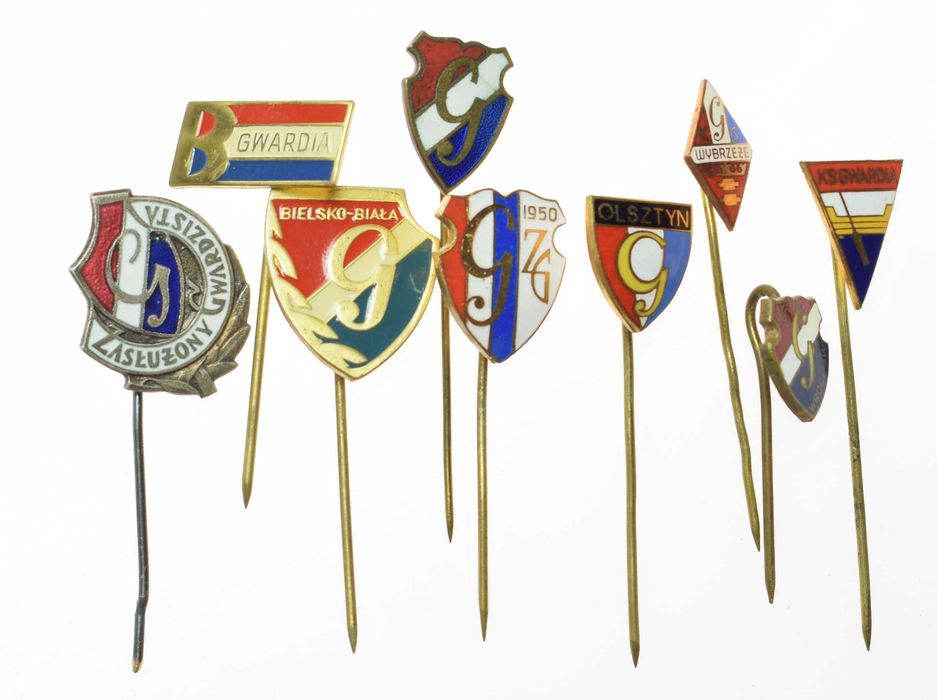 Zestaw Odznak Klubów Sportowych Gwardia