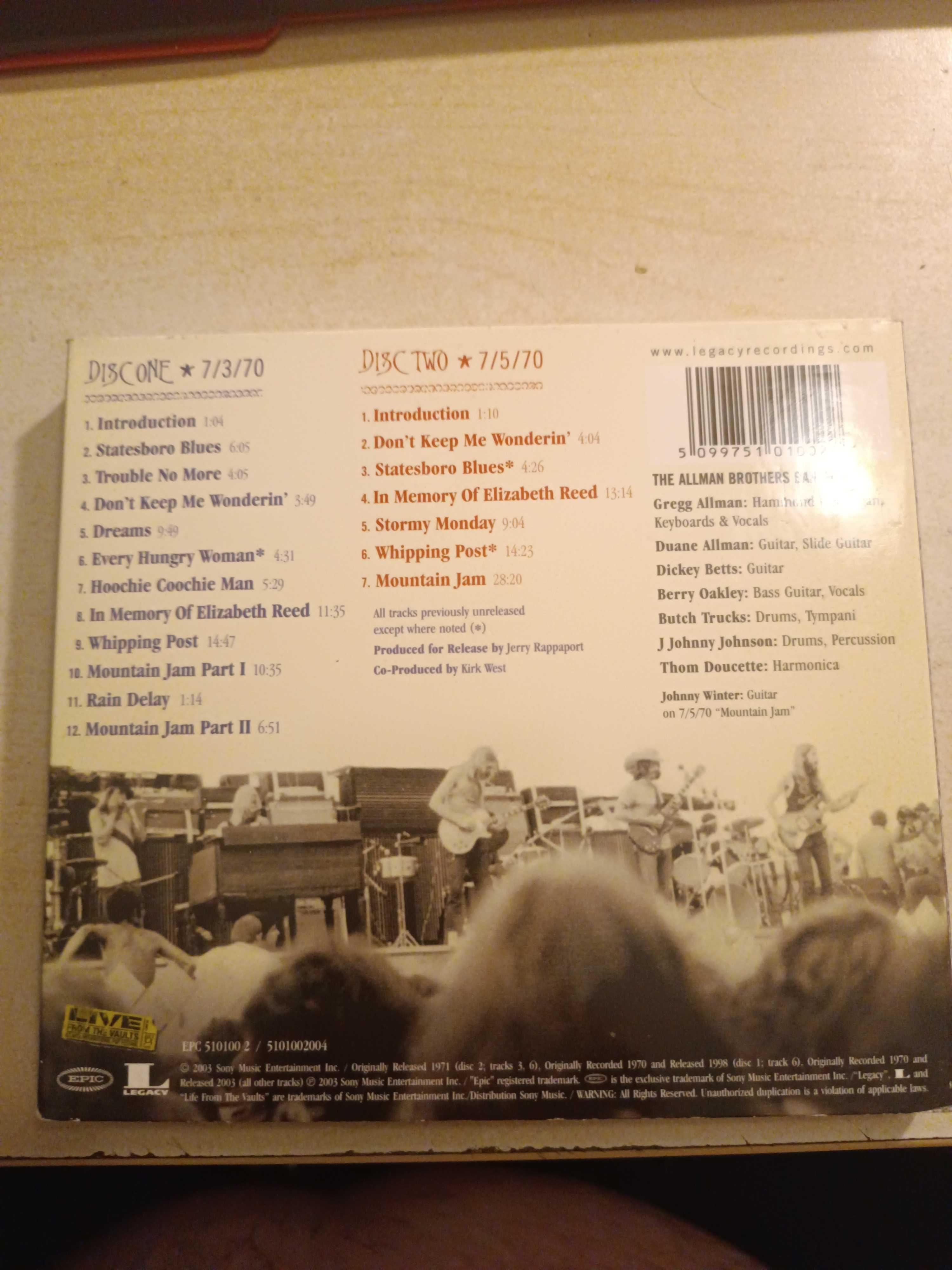 The Allman Brothers Band Live at The Atlanta 1970 2 CD