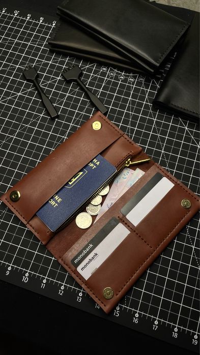 Портмоне / жіночий гаманець зі 100% натуральної шкіри — ручна робота