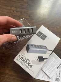 Перехідник HUB Hoco HB1 USB to USB 2.0 (4 port) (1m)