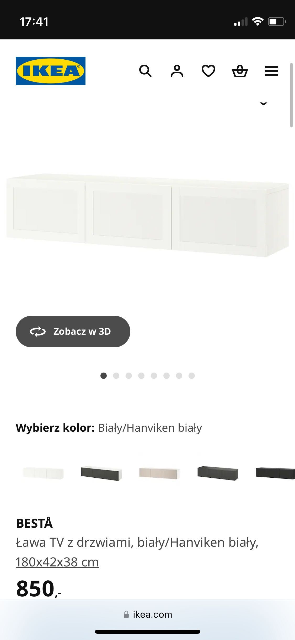 Szafka biała  RTV