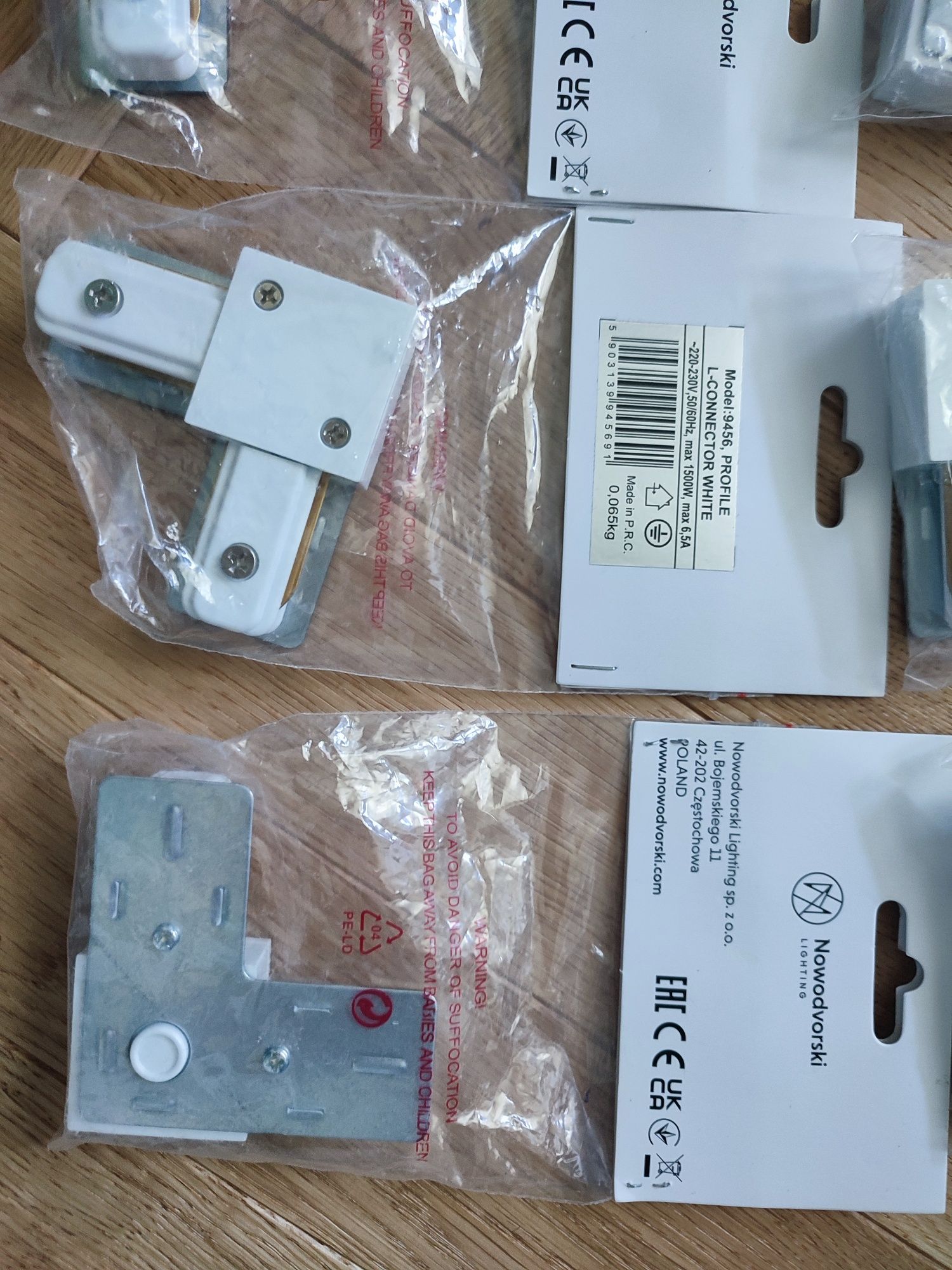 Nowodvorski L- connector white bialy łącznik L do szyn natynkowych