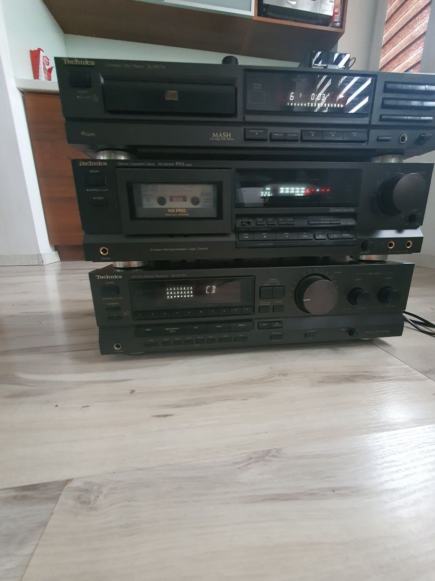 Wieża stereo Technics SA-GX100/RS-BX404/SL-P277A sprawna