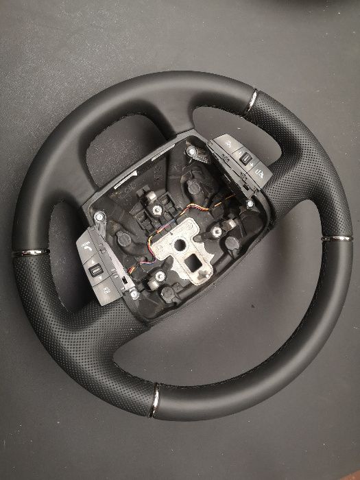 Kierownica Boxer Ducato chrom pierścienie z multifunkcji nowa skóra