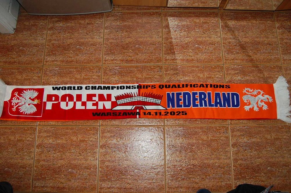 Szalik pamiątkowy Polska-Holandia 14.11.2025 Warszawa