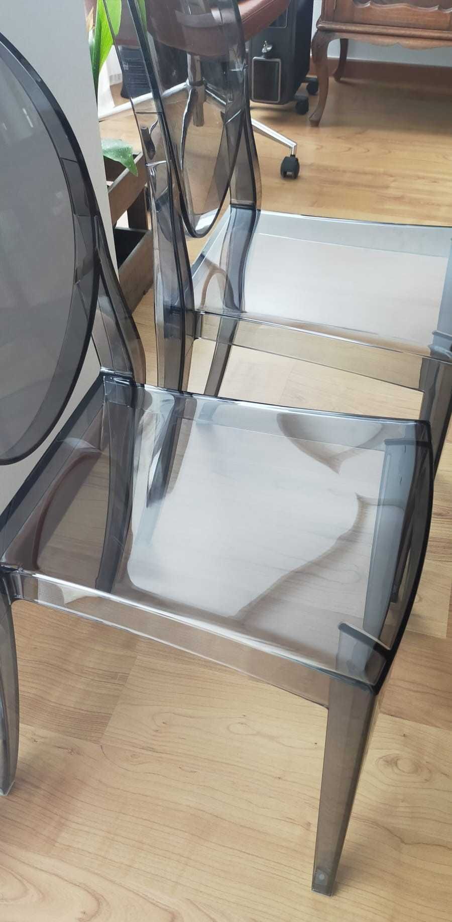 ORIGINAIS Kartell Victoria Ghost Fumado - conj. 2 cadeiras COMO NOVAS