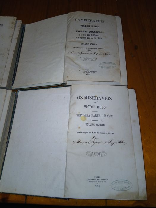 Primeira edição dos  Miseráveis  Ano 1862