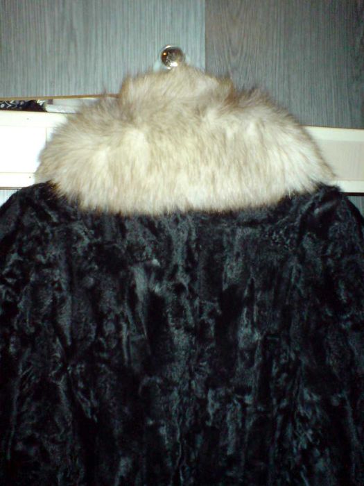 Kołnierz z białego lisa prl.