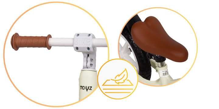 Toyz by Caretero Inter Rowerek Biegowy Cream Beżowy Dziecięcy *NOWE*