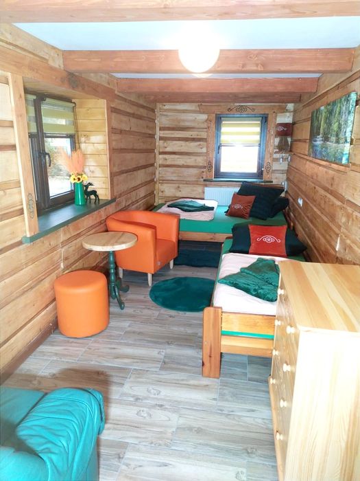 Chatka rzeczka Balia Sauna jacuzzi FERIE Brenna 10-12os Domek noclegi