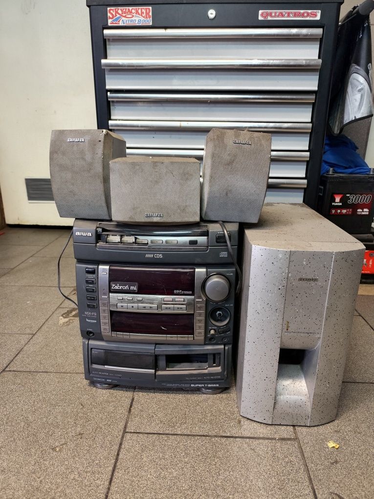 Wieża aiwa plus głośniki do garażu