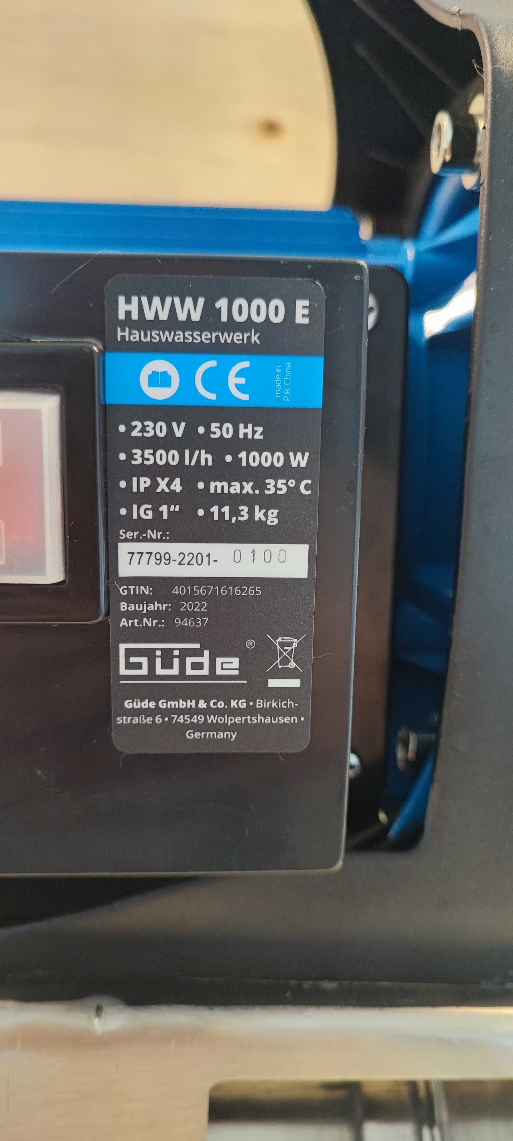 Hydrofor Gude HWW1000E