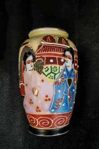 Jarra / pote miniatura porcelana japonesa Satsura figuras femininas