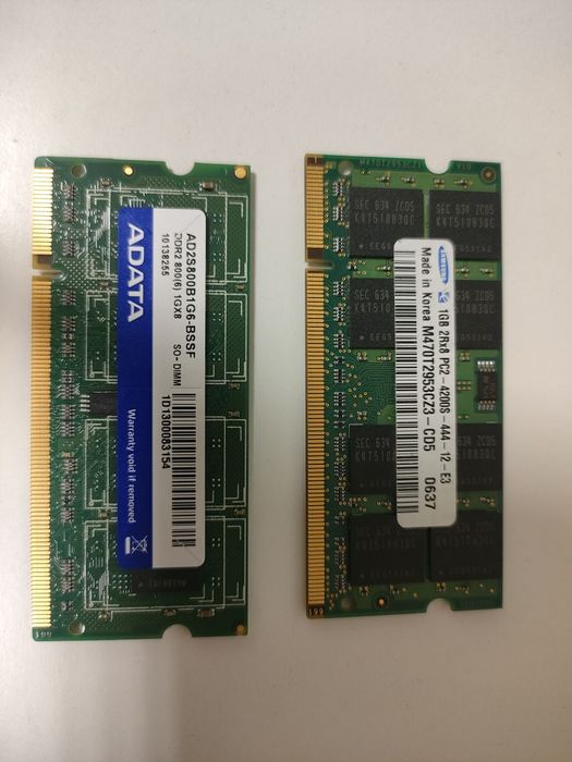 2x1GB ddr2 sodimm