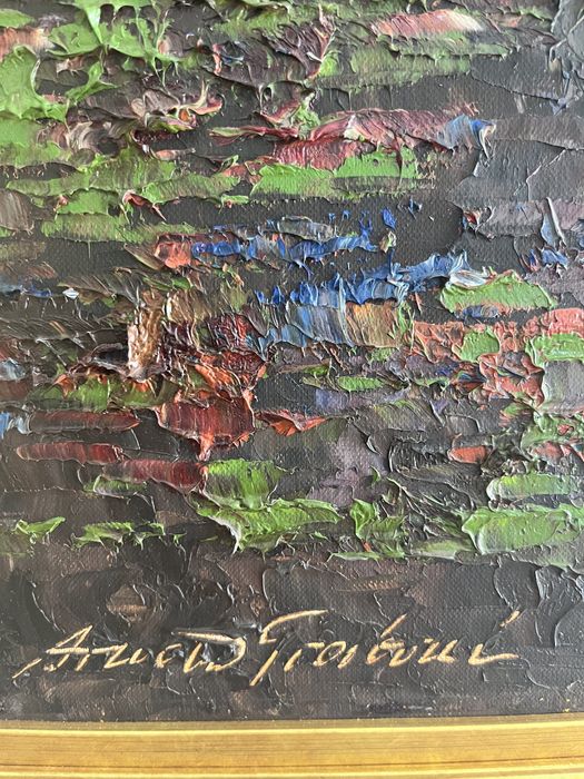 Obraz olejny Prof. Arnold Grabone (1896 - 1982) - ,,Targ we Włoszech"