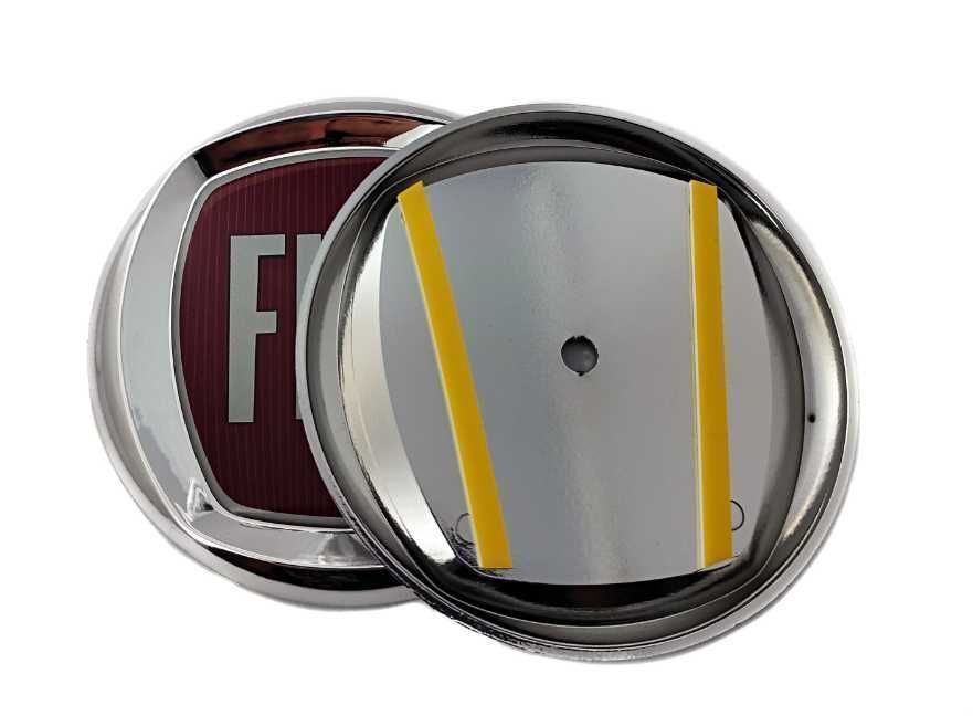 Emblemat znaczek zamiennik do Fiat czerwony 120 mm przód tył