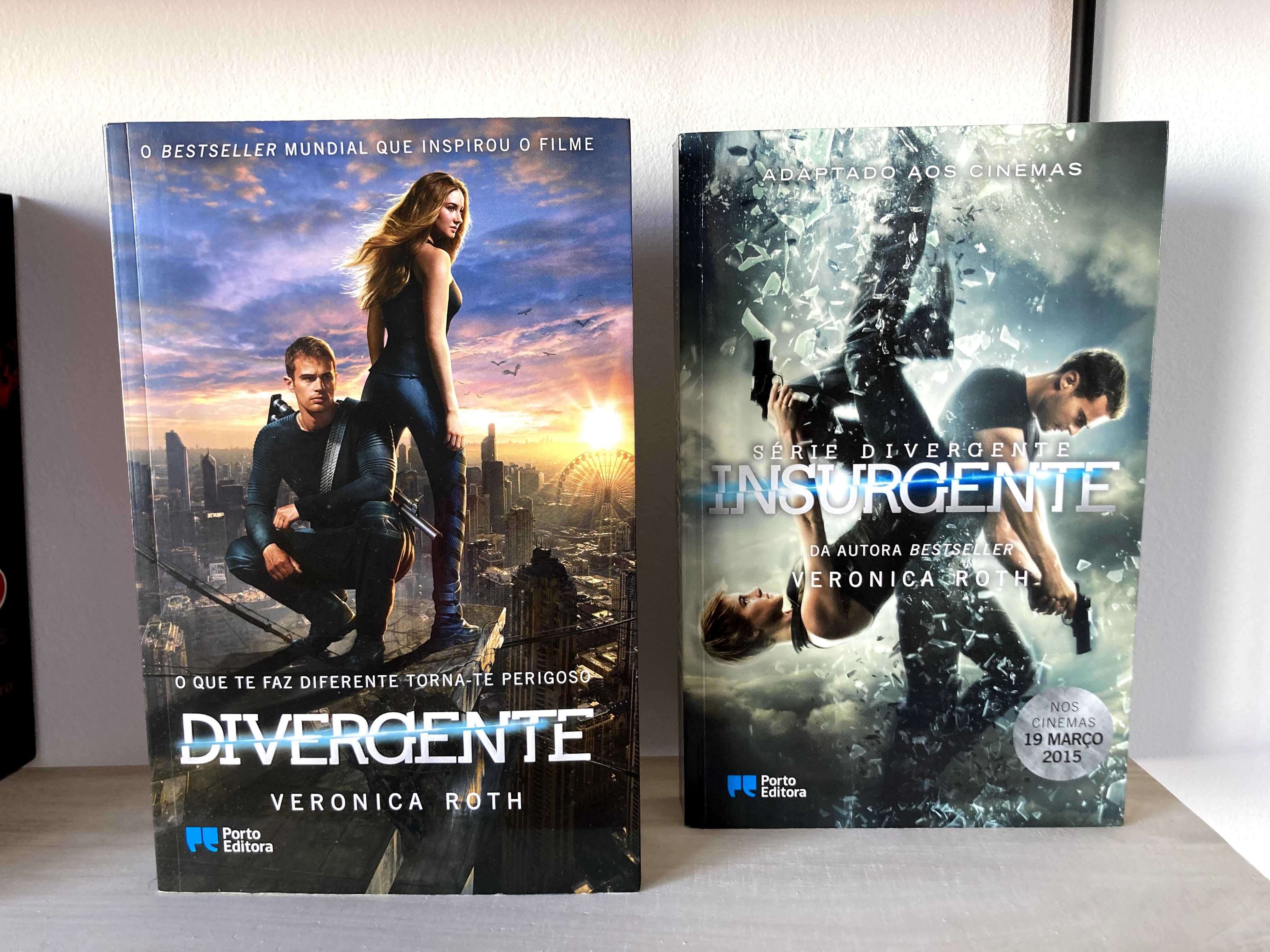 2 livros da coleção Divergente de Veronica Roth