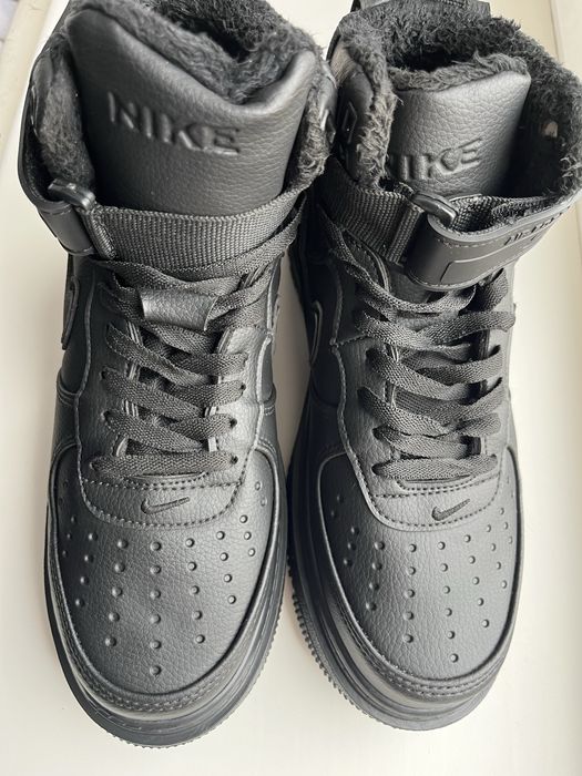 Чоловічі зимові кросівки Nike Force 1 (Gore-Tex) Black 41р (Хутро)