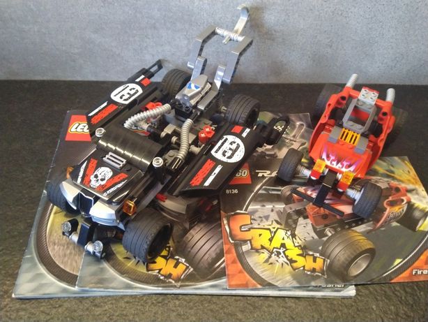 Lego Racers 8136 klocki 8140 Fire Crusher To Trasher autka 2w1