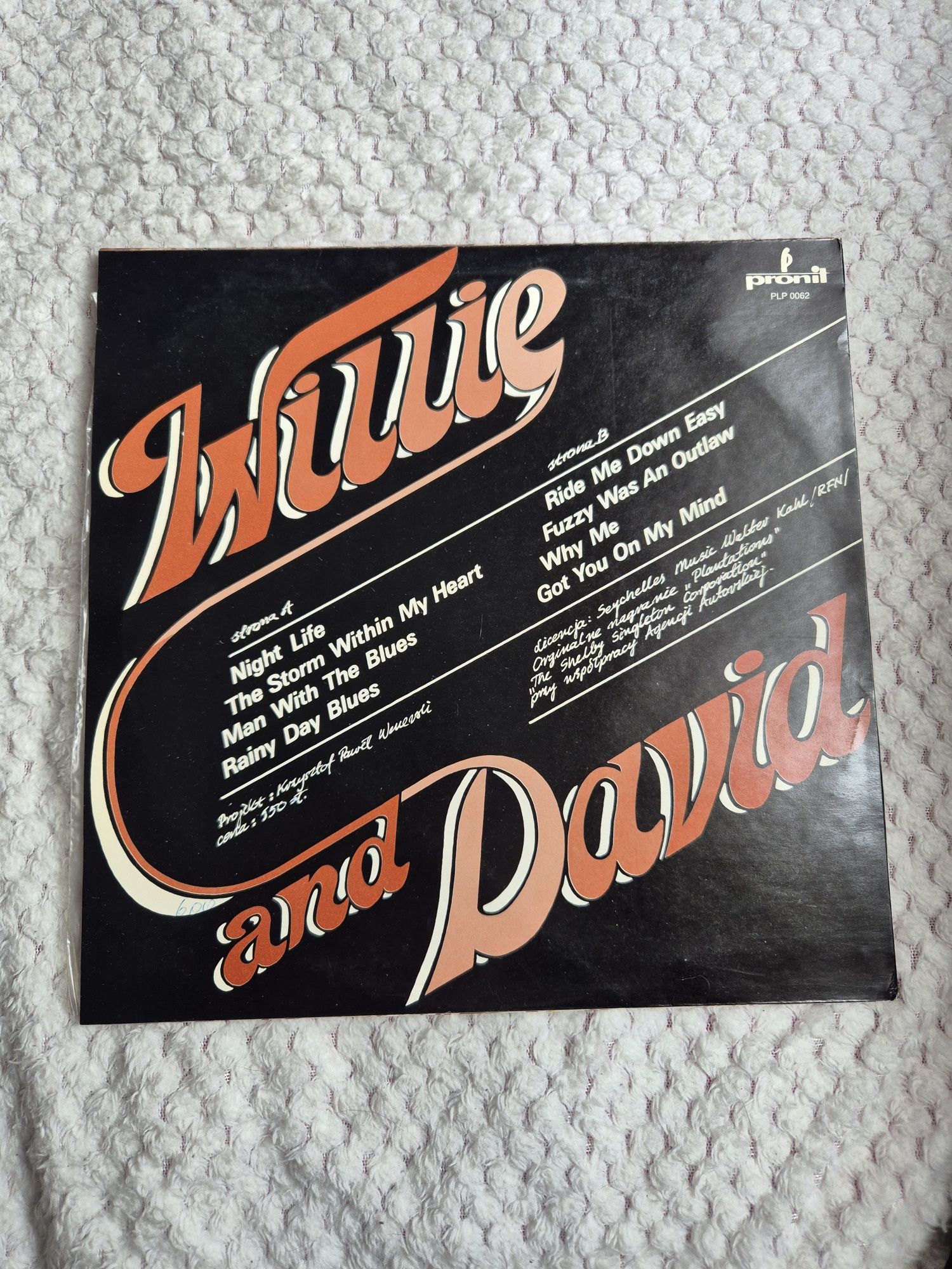 LP. Płyta winylowa, Willie And David
