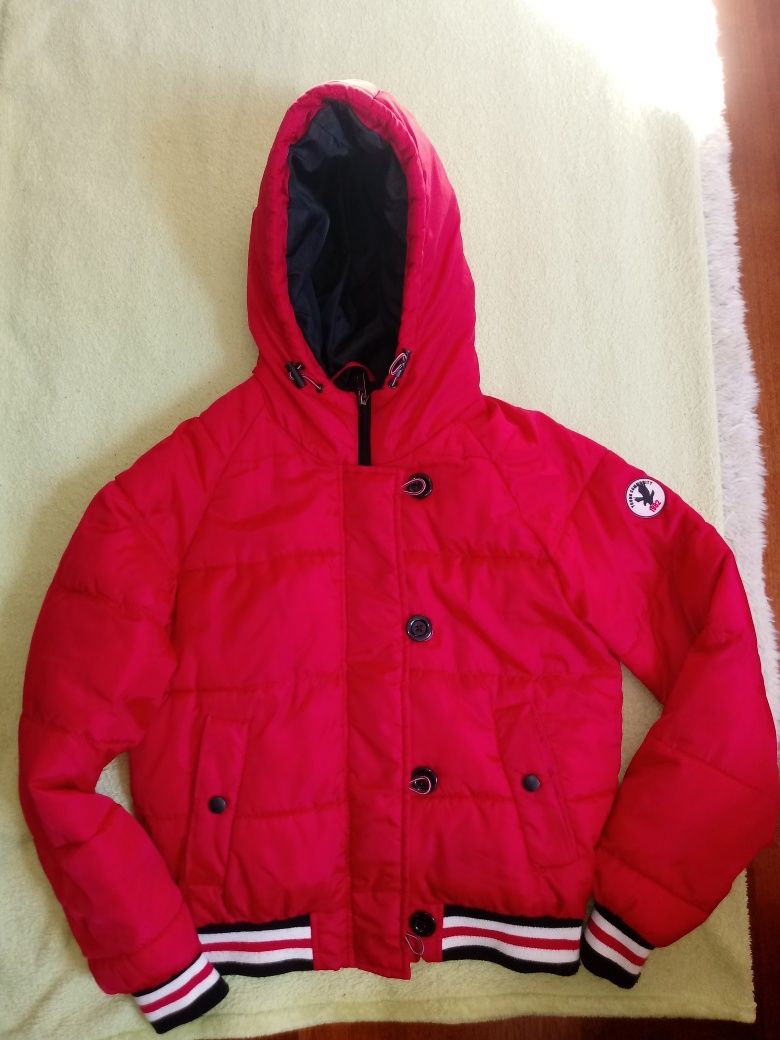 Czerwona wiosenna kurtka bomberka Jennyfer dla dziewczynki r. S