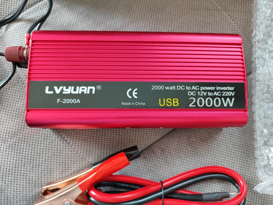 Falownik inwerter 2000W 12V DC na 220V AC NOWY f-2000A LVYUAN