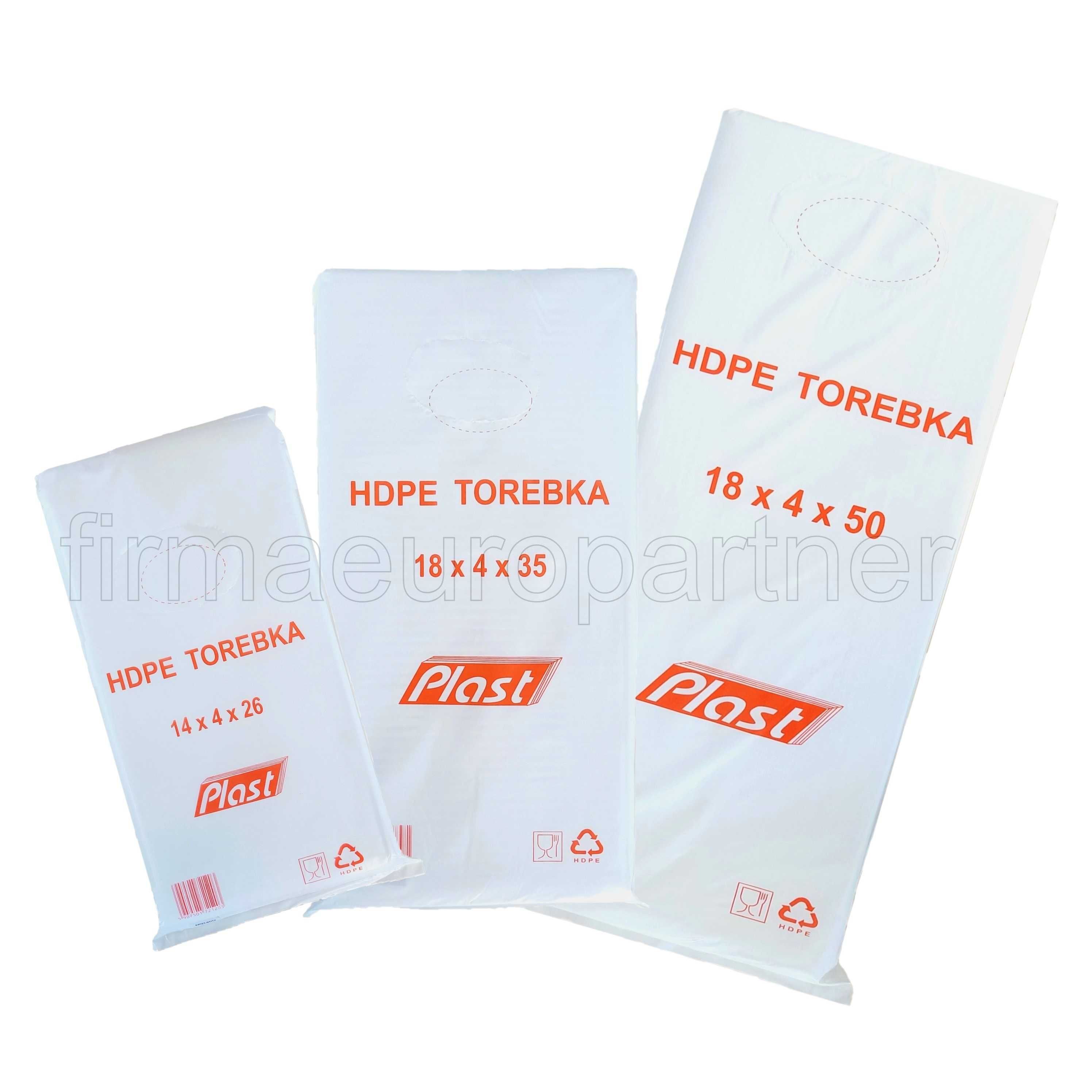 Woreczki foliowe torebki spożywcze HDPE 18/4x50 (26x50) 5 opak. a"800