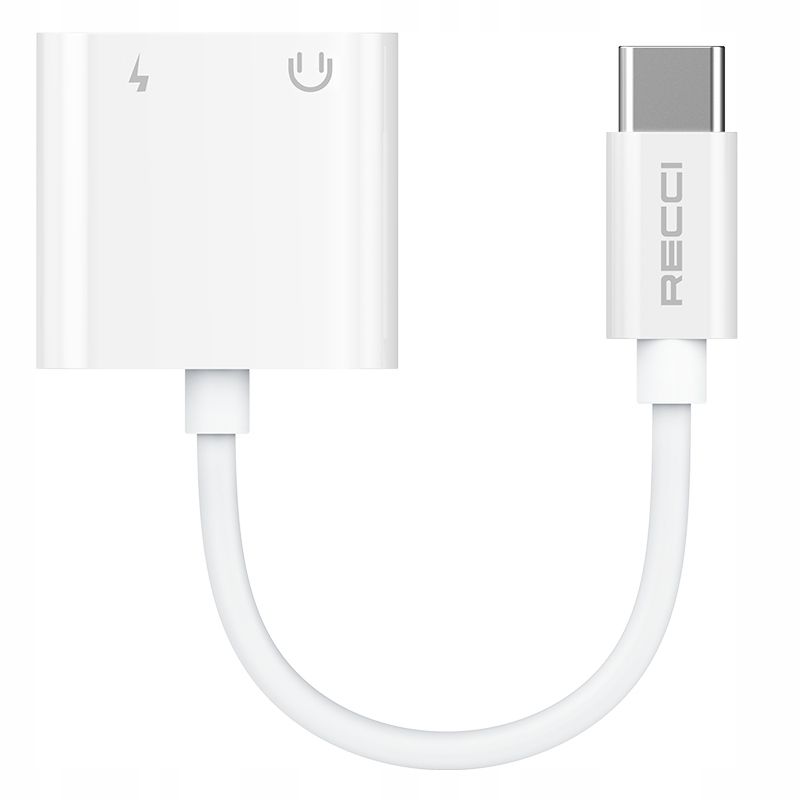 Przejściówka Adapter Usb-C 2X Usb C Do Słuchawek Recci