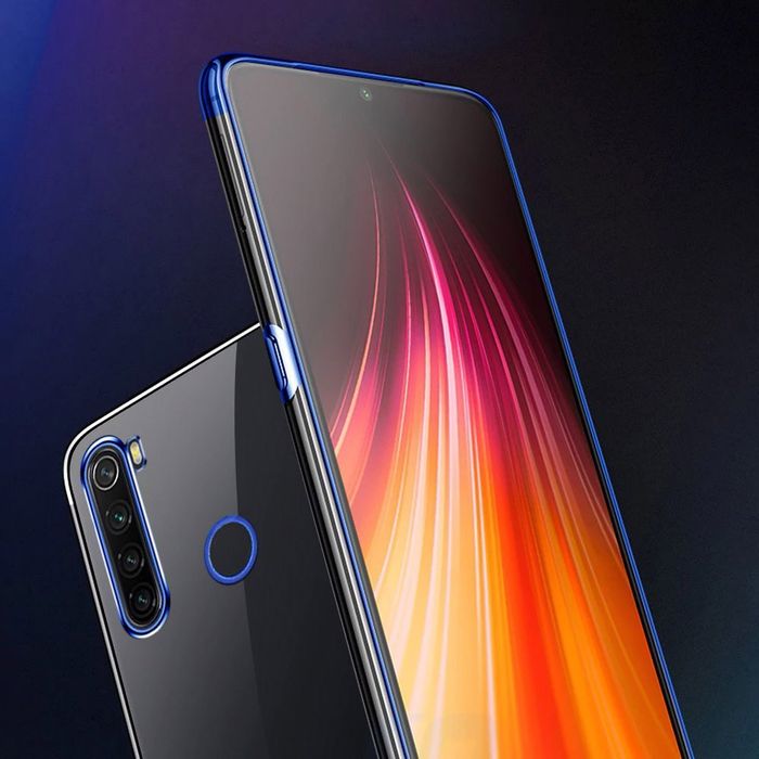 Żelowy Pokrowiec Etui Z Metaliczną Ramką Do Motorola Moto G8 Play