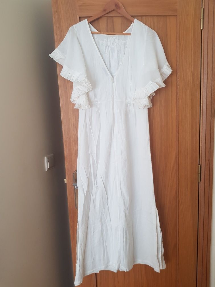 Vestido branco 100% algodão