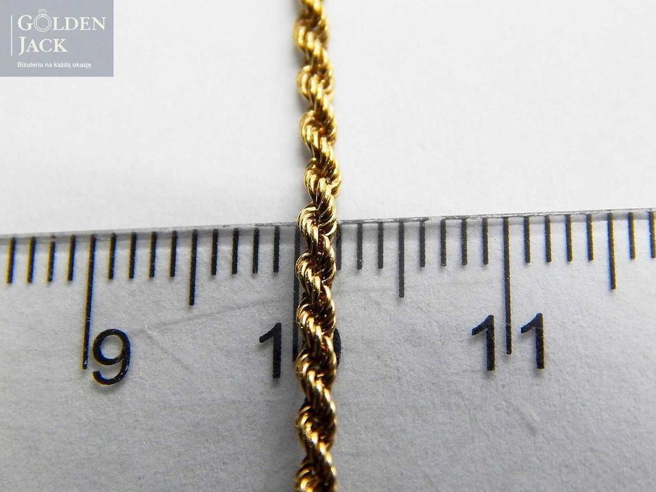 Złoty łańcuszek splot Korda złoto pr. 750 długość 52 cm 8,19g