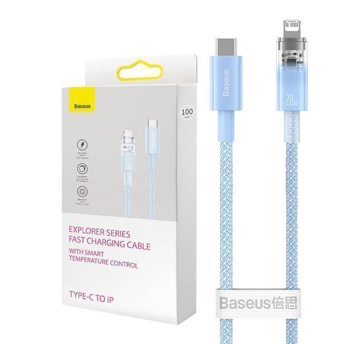Kabel szybko ładujący Baseus USB-C do Lightning  Explorer Series 1m,