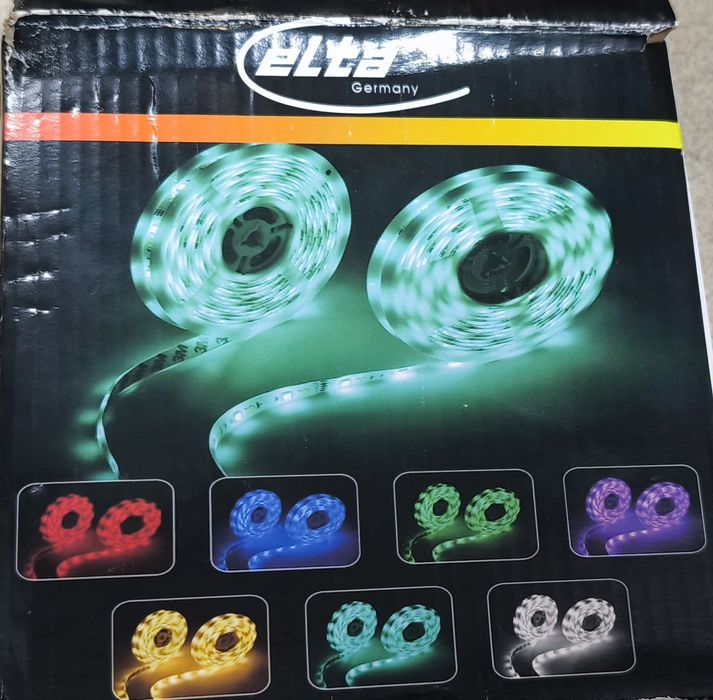 NA LEWARA taśma LED ELTA 10 metrów (2x5m) multicolor z pilotem