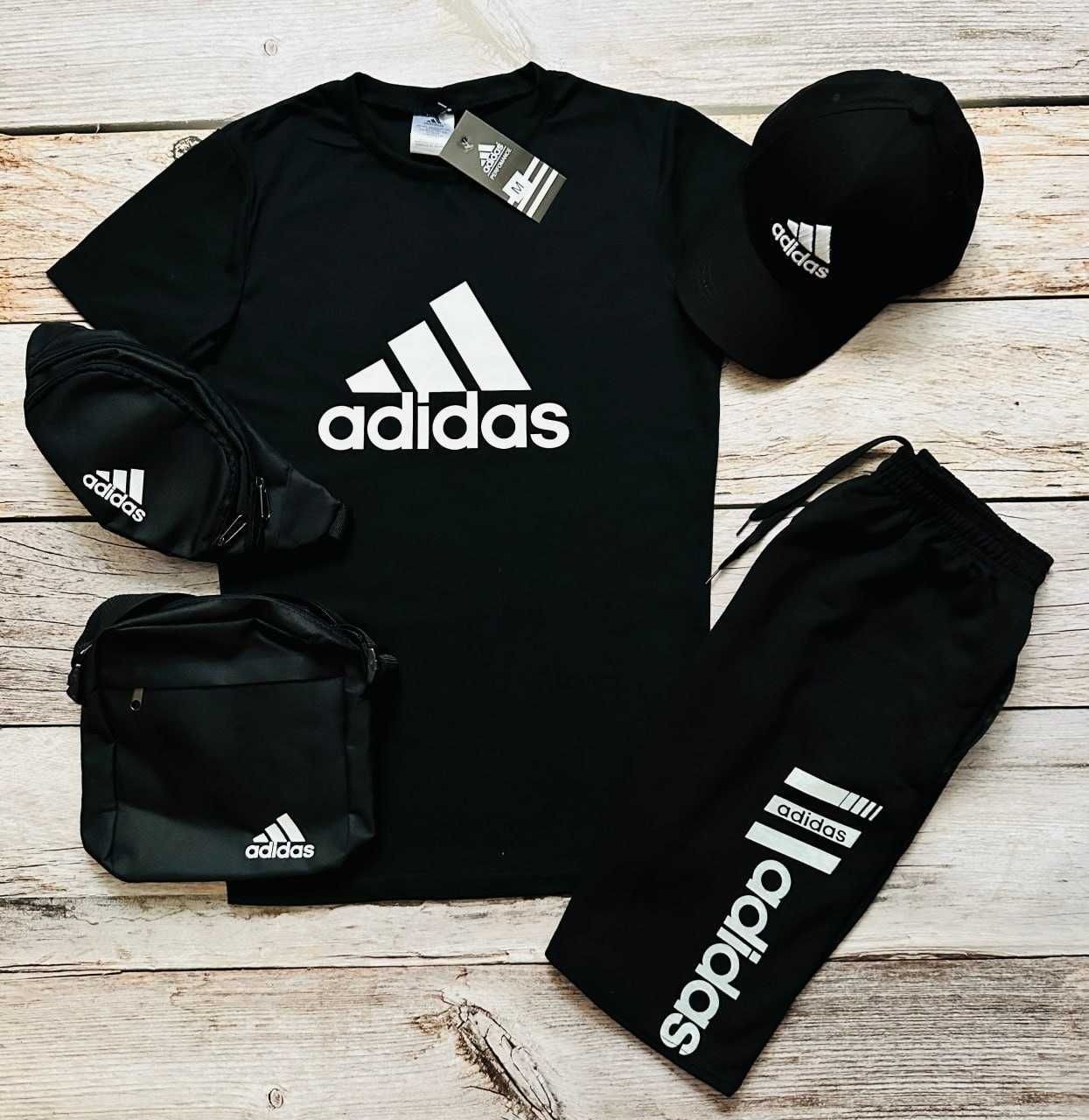Шорты футболка костюм мужской летний Adidas Спортивный комплект Адидас
