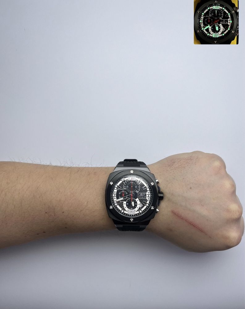 Invicta 48164, чоловічий спортивний годинник інвікта,інвікта хронограф