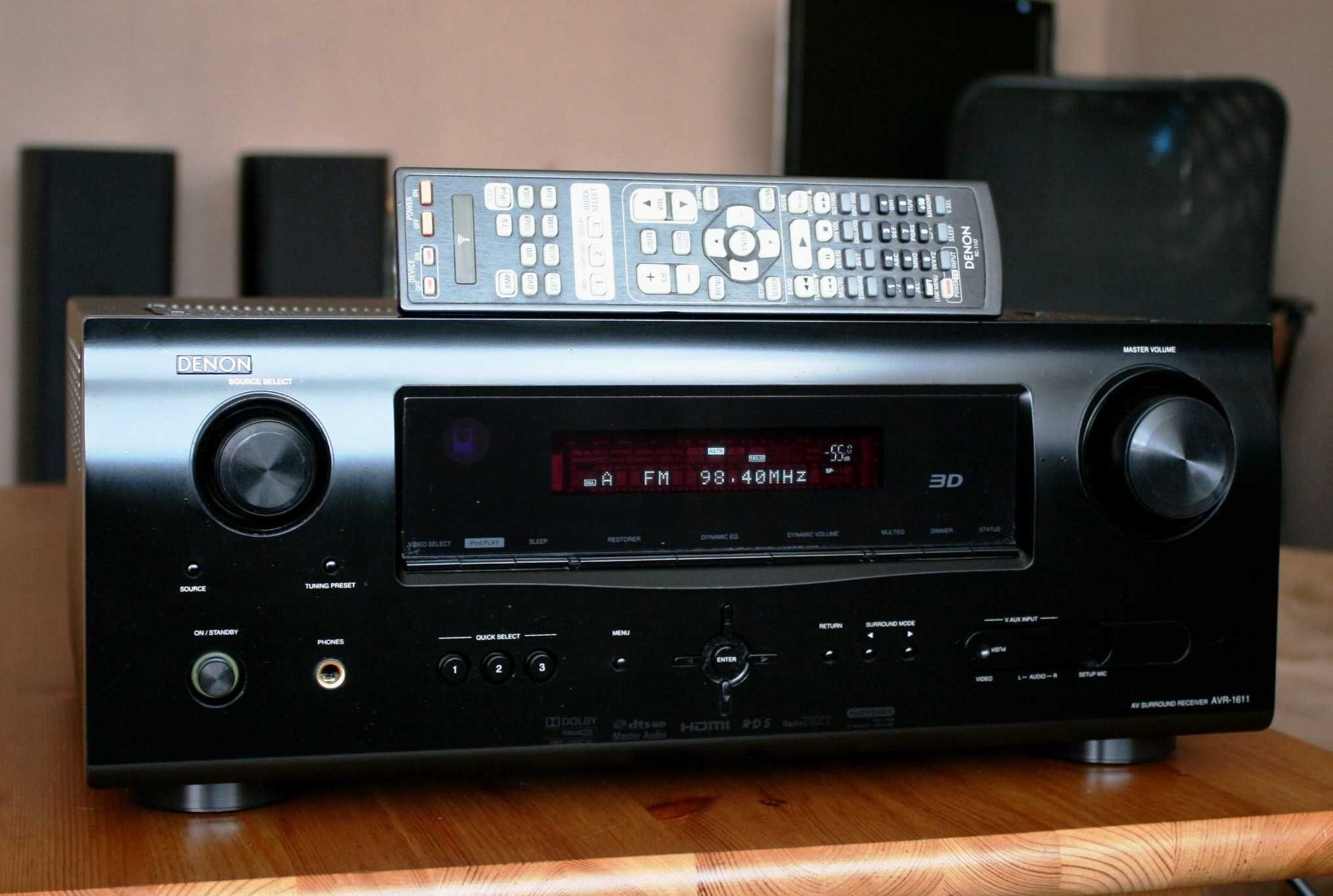Amplituner Denon avr 1611 wzmacniacz HDMI wejście optyczne do TV