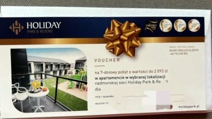 Voucher holiday park resort wakacje