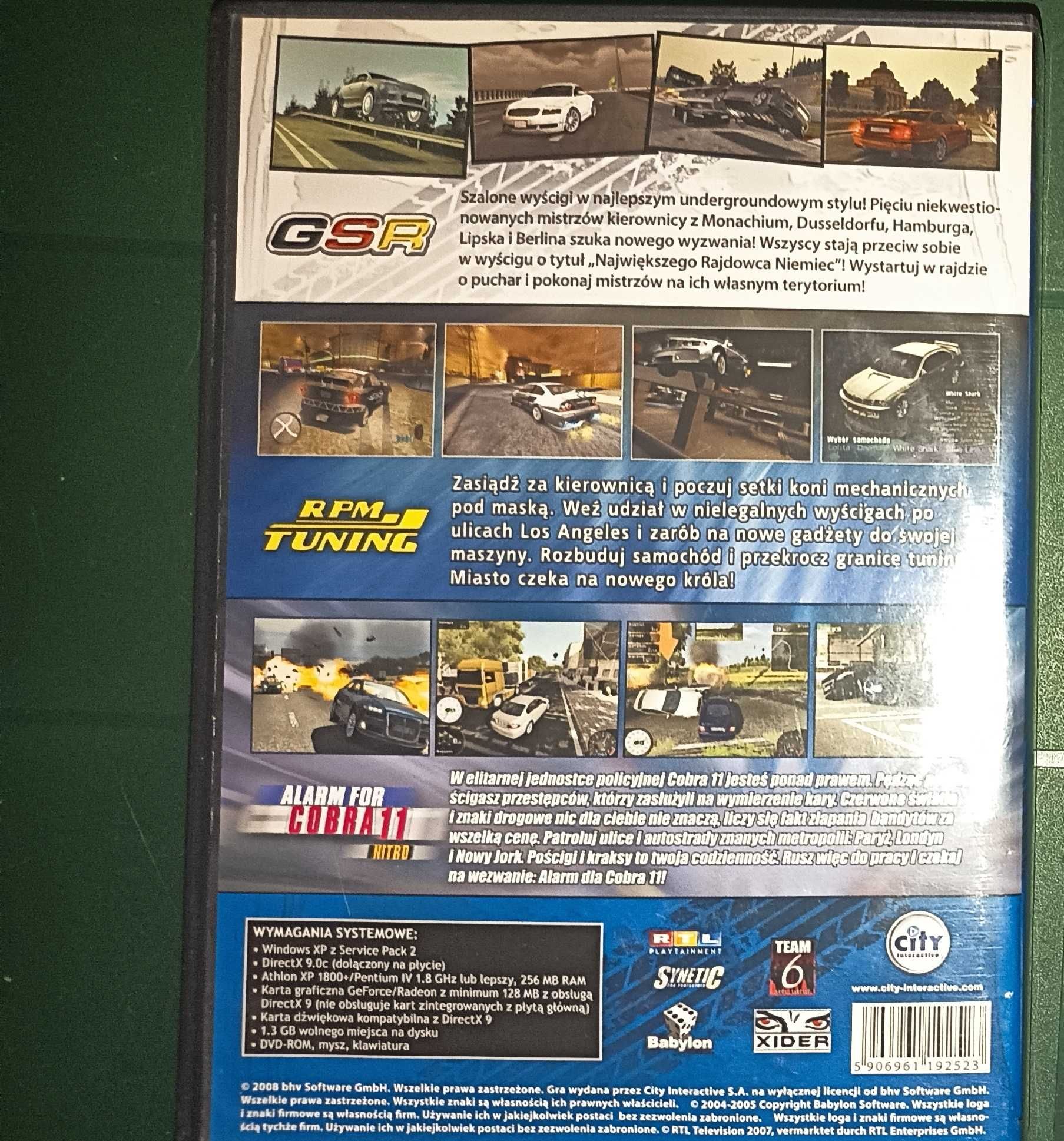 kultowe wyścigi: GSR RPM Tuning Alarm for Cobra 11 PC City Interactive