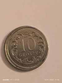 Moneta 10 groszy 2010r destrukt