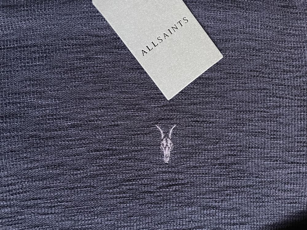 Чоловічий лонгслів оригінал ALLSAINTS MD021R Muse LS Crew | INK Navy